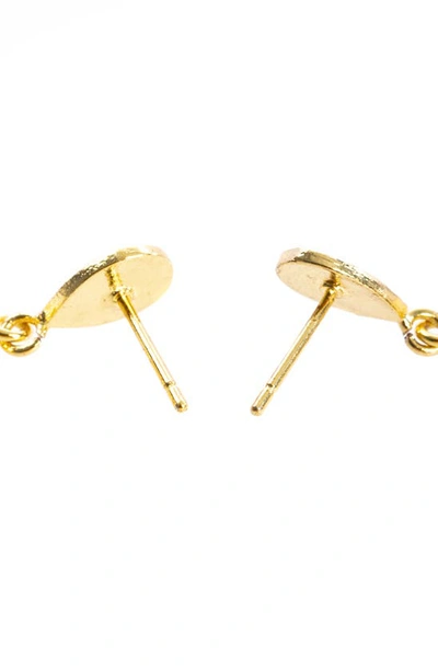 Saachi Freshwater Pearl Full Moon Dangle Earrings In Gold