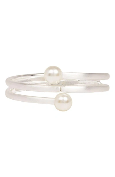 Shop Saachi Endless Pearl Bracelet In Silver
