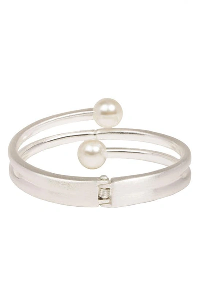 Shop Saachi Endless Pearl Bracelet In Silver