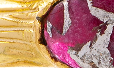 Shop Saachi Stone Cuff Bracelet In Fuchsia