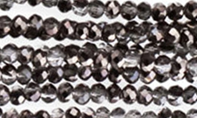 Saachi Multi Strand Short Crystal Necklace In Gunmetal