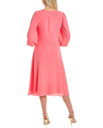 Black Halo Romina Midi-dress In Pink