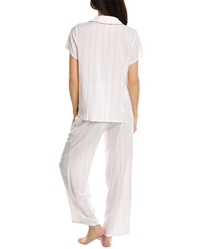 Shop Splendid 2pc Notch Top & Pant Pajama Set In White