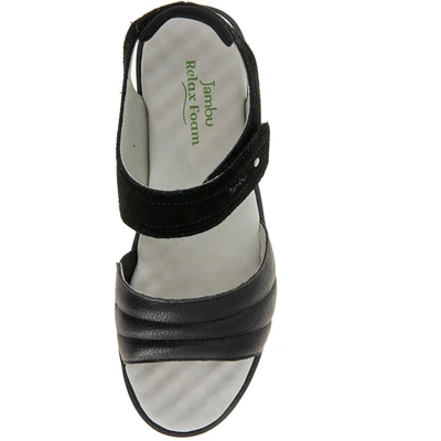 Shop Jambu Africa Womens Suede Open Toe Sport Sandals In Black