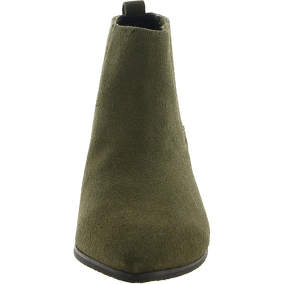 Nydj Gillan Womens Suede Pointed Toe Chelsea Boots In Pink