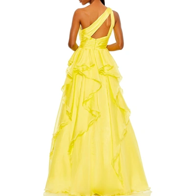 Shop Mac Duggal Plus Womens Embellished Maxi Evening Dress In Yellow
