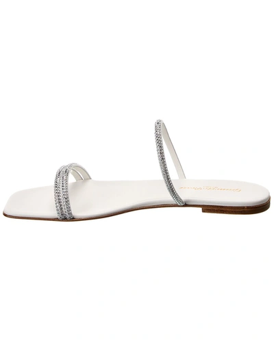 Shop Gianvito Rossi Cannes Leather Sandal In White