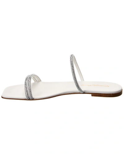 Gianvito Rossi Luxurious Rhinestone Cannes Sandals 2025 In White