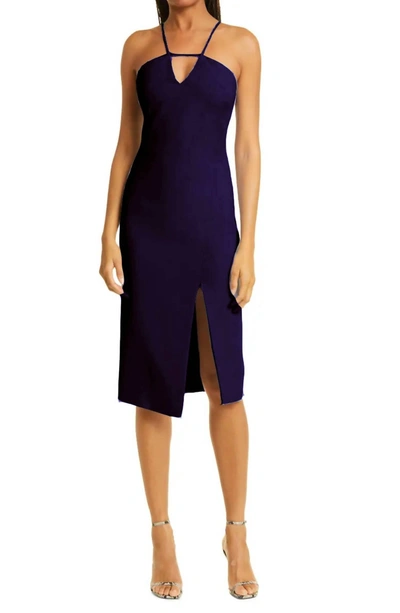 Shop Likely Illy Sexy Cut Out Chest Sheath Dress In Navy Blue