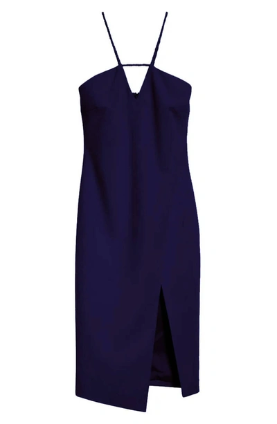 Shop Likely Illy Sexy Cut Out Chest Sheath Dress In Navy Blue