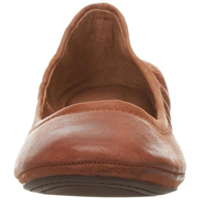 Shop Lucky Brand Emmie Womens Leather Round Toe Ballet Flats In Brown