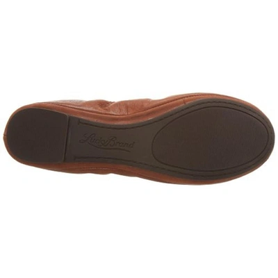 Shop Lucky Brand Emmie Womens Leather Round Toe Ballet Flats In Brown