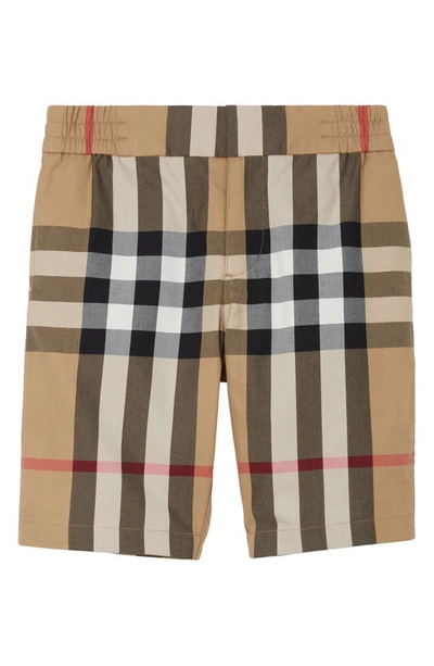 Shop Burberry Kids' Halford Check Shorts In Archive Beige Ip Chk