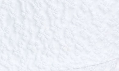 Shop Shushu-tong Ruffle Daisy Matelassé Crop Top In White