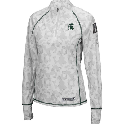 Shop Colosseum White Michigan State Spartans Oht Military Appreciation Officer Arctic Camo Fitted Lightwe