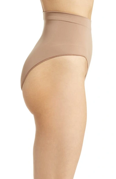 Skims Seamless Sculpt Sculpting Mid Waist Briefs In Ochre