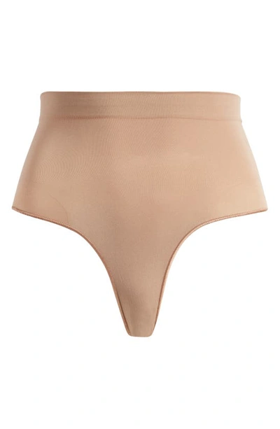 Shop Skims Seamless Sculpt Mid Waist Briefs In Sienna