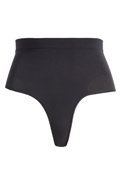 Shop Skims Seamless Sculpt Mid Waist Briefs In Onyx