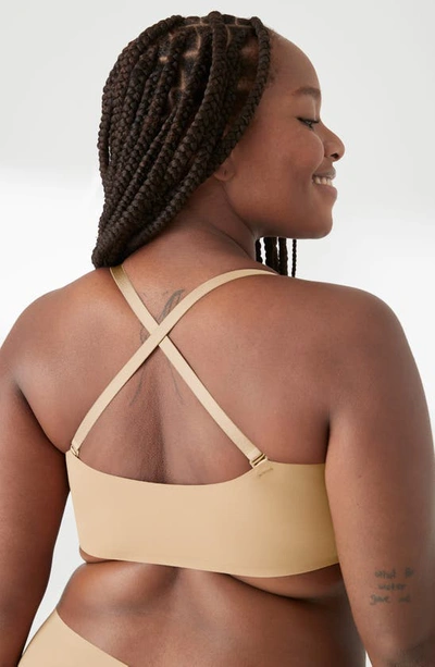 Shop True & Co. True Body Wireless Convertible Bandeau Bra In Desert