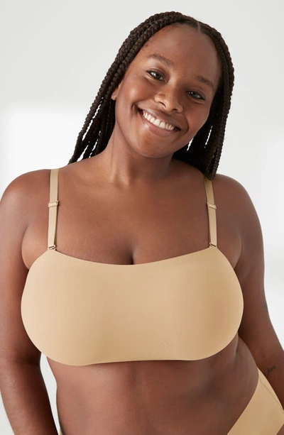 True & Co. Convertible Bandeau Bra In Desert