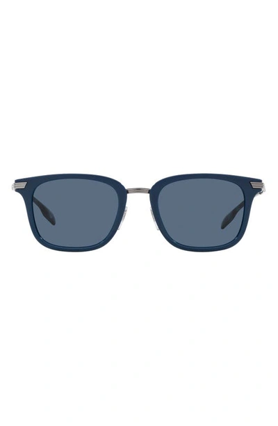 Shop Burberry Peter 51mm Square Sunglasses In Blue