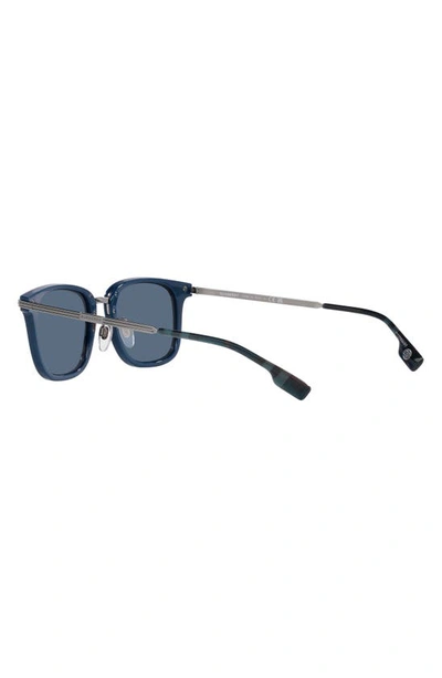 Shop Burberry Peter 51mm Square Sunglasses In Blue