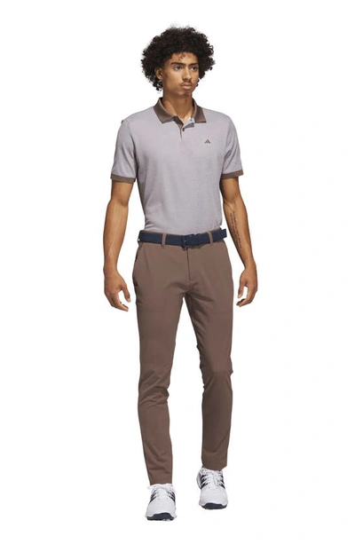 Shop Adidas Golf Ultimate365 No-show Recycled Polyester Golf Polo In Earth Strata