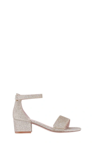Shop Nina Rejina Ankle Strap Sandal In Platino Glitter