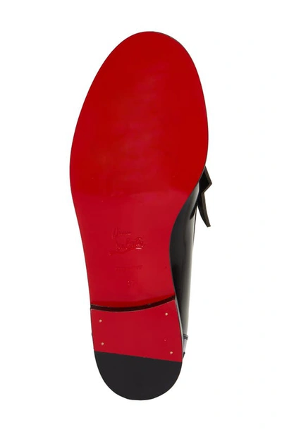 Christian Louboutin Penny Donna Glossed-leather Loafers In Black