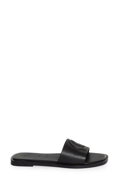 Shop Christian Louboutin Cl Logo Slide Sandal In Black