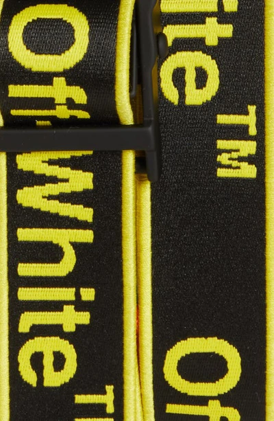 Shop Off-white Industrial Jacquard Belt In Black Yellow