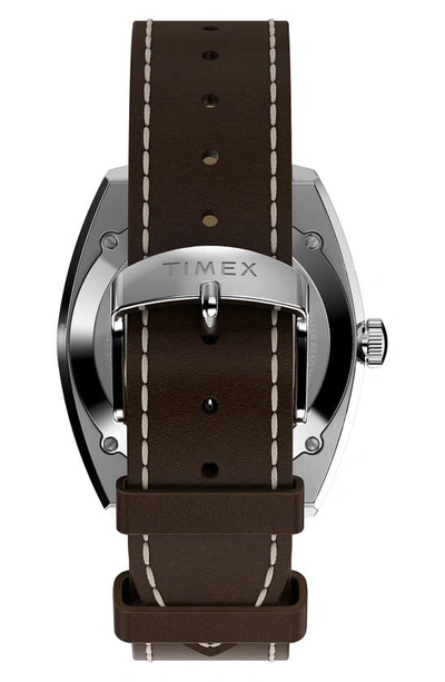 Shop Timex Marlin Automatic Leather Strap Watch, 39mm In Brown