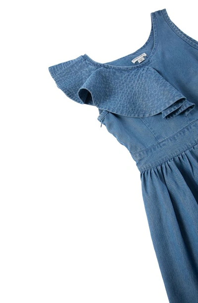 Shop Habitual Kids' Ruffle Fit & Flare Dress In Indigo