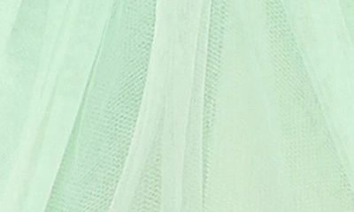 Shop Mac Duggal Kids' Off The Shoulder High-low Tulle Dress In Mint