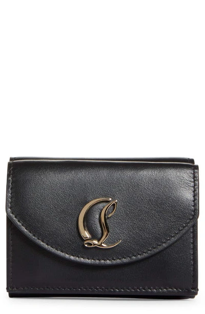 Christian Louboutin Loubi54 Leather Wallet In Black/ Gold