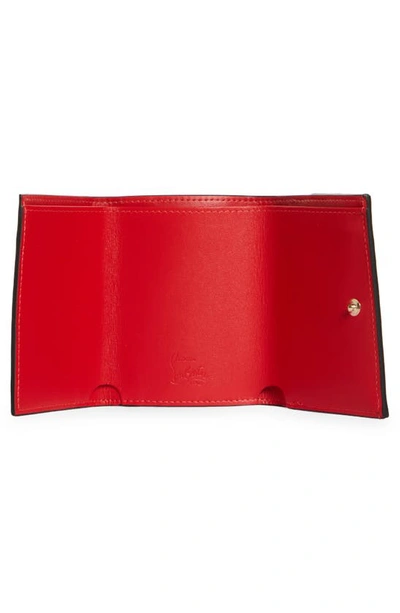 Christian Louboutin Loubi54 Leather Wallet In Black/ Gold