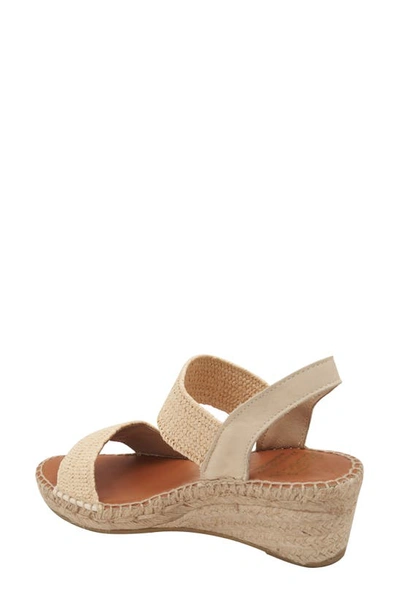 Andre Assous Aviana Raffia Wedge Sandal In Natural