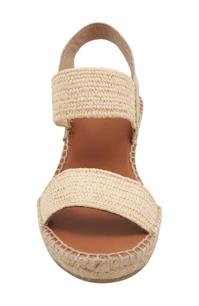 Andre Assous Aviana Raffia Wedge Sandal In Natural