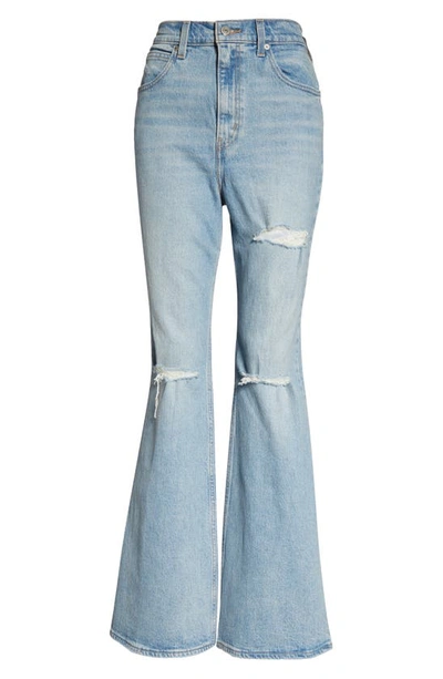 Shop Levi's 70s High Flare Jeans In Z2047 Light Indigo Destructed