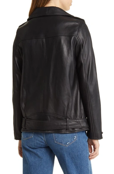 Shop Michael Kors Oversize Moto Jacket In Black