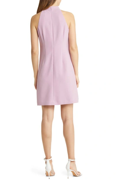 Shop Vince Camuto Halter Tie Neck A-line Dress In Orchid
