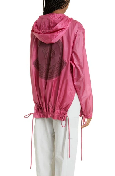 Shop Moncler Pointu Nylon Ripstop Hooded Jacket In Pink