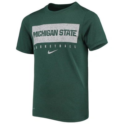 Shop Nike Youth  Green Michigan State Spartans Legend Basketball Practice Performance T-shirt In Hunter Green