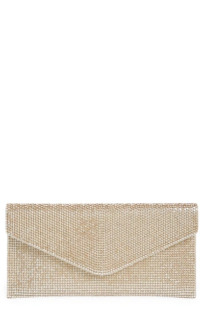 Shop Judith Leiber Beaded Envelope Clutch In Champagne Prosecco
