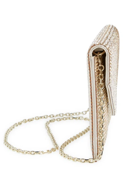 Shop Judith Leiber Beaded Envelope Clutch In Champagne Prosecco