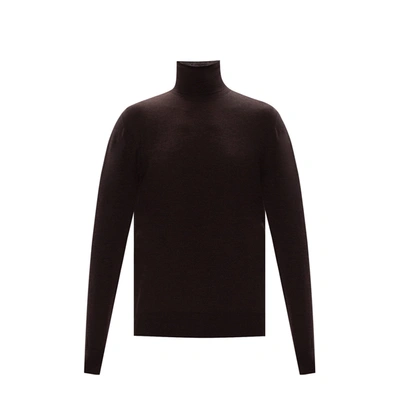Shop Dolce & Gabbana Wool Turtleneck Sweater In Brown