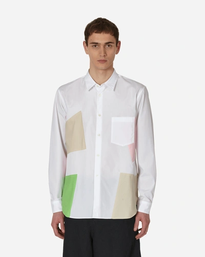 Shop Comme Des Garçons Homme Deux Patchwork Longsleeve Shirt In White