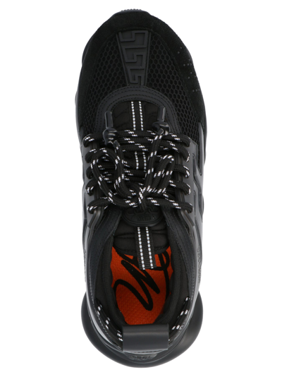 Shop Versace 'chain Reaction' Sneakers In Black