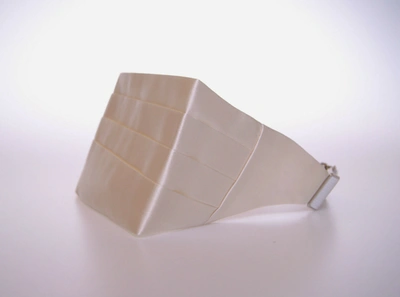 Dolce & Gabbana White Waist Tuxedo Smoking Belt Cummerbund In White