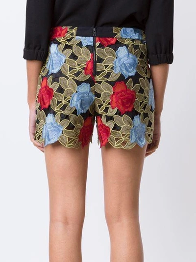 Shop Alice And Olivia Rose Embroidered Shorts